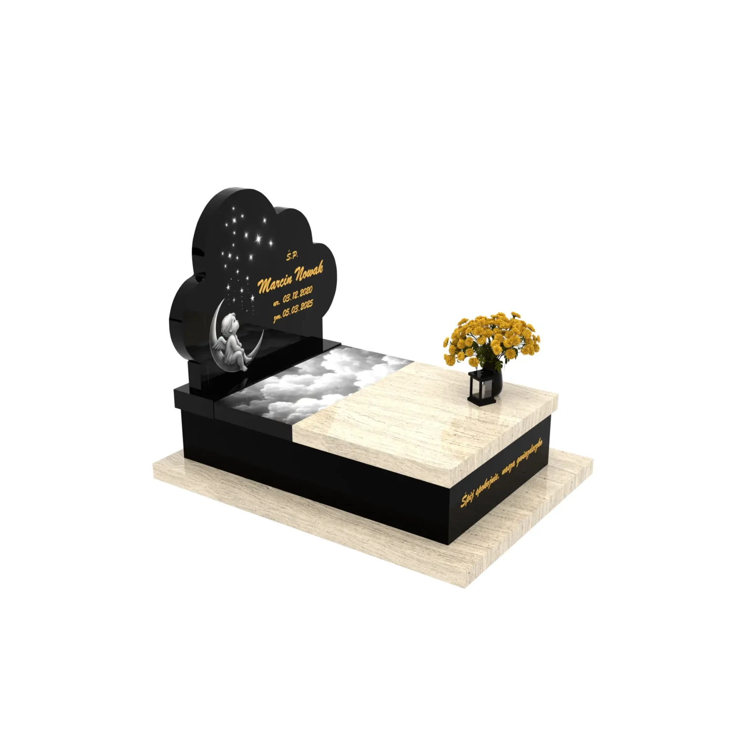 Nagrobek dla dziecka z grawerem aniołka D 88+360 – photo №10