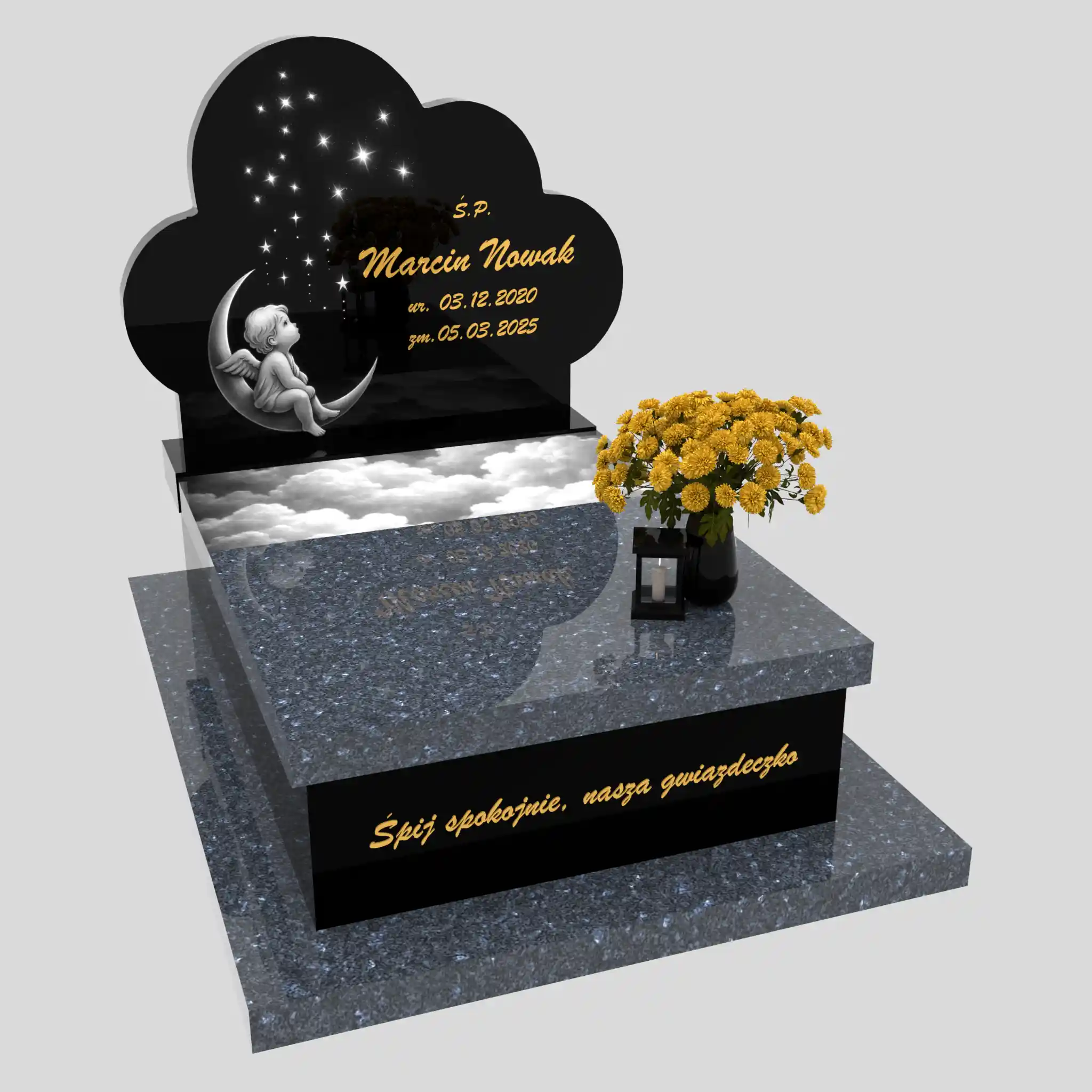 Nagrobek dla dziecka z grawerem aniołka D 88 zdjęcie 81
