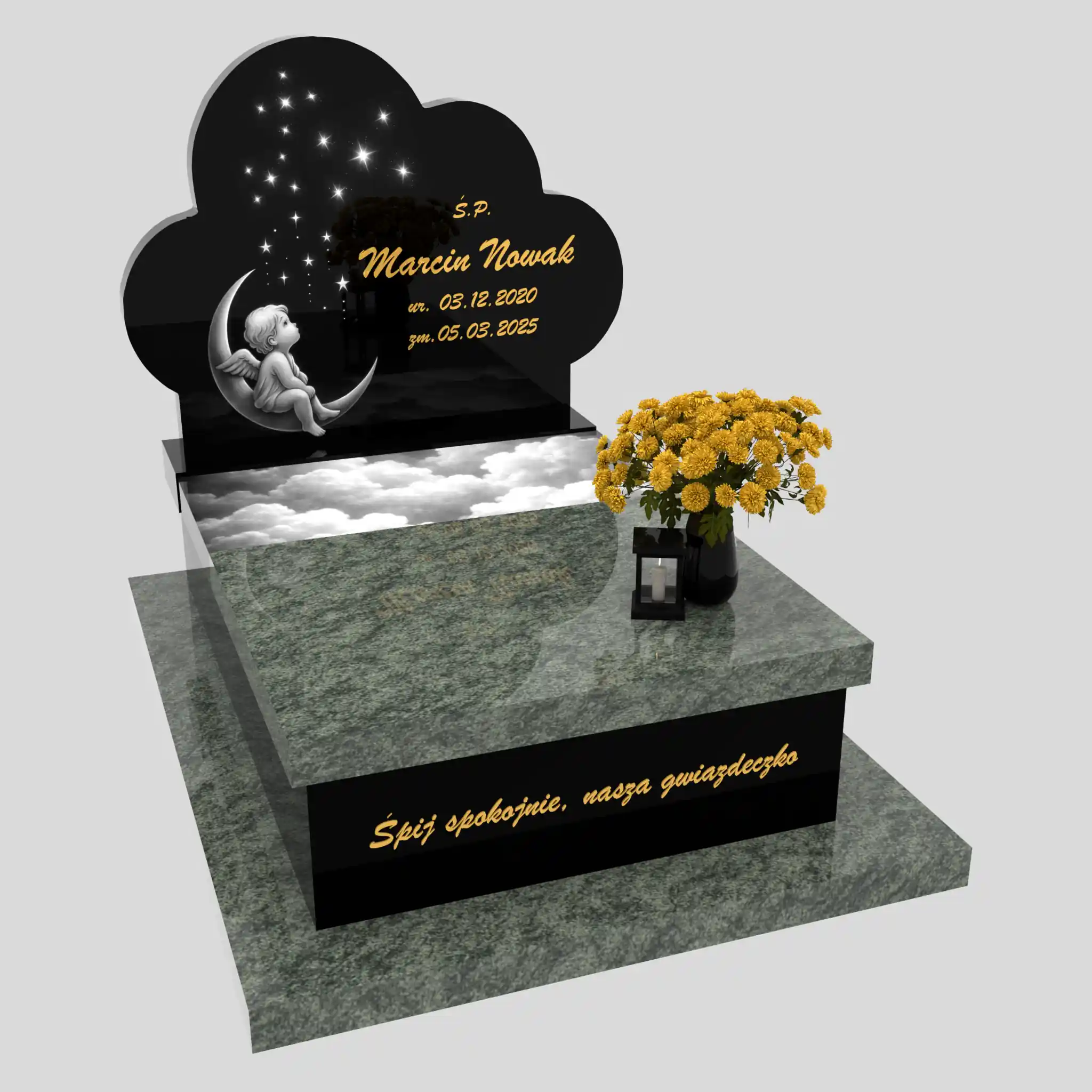 Nagrobek dla dziecka z grawerem aniołka D 88 zdjęcie 85