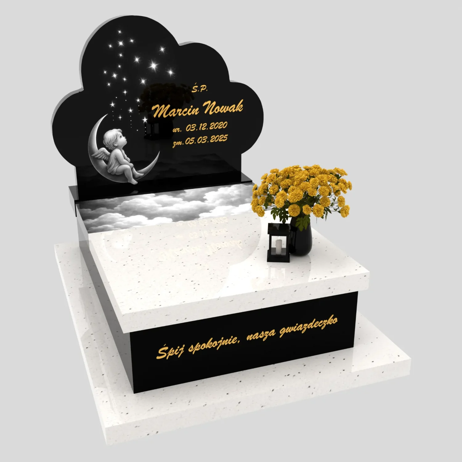 Nagrobek dla dziecka z grawerem aniołka D 88 zdjęcie 91