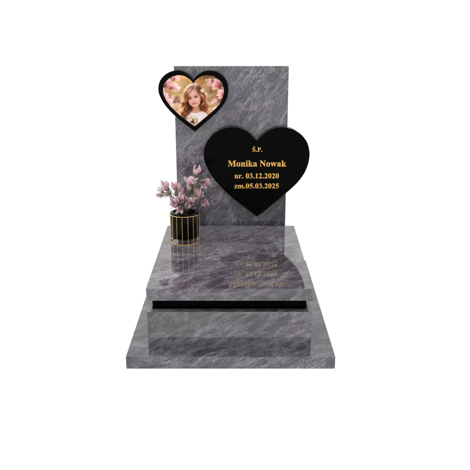 Nagrobek dla dziecka z sercem i zdjęciem D 86+360 – photo №12