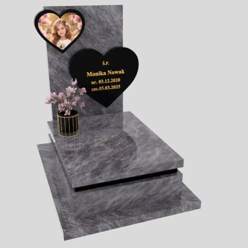 Nagrobki Warszawa | Nagrobki dla dzieci ze zdjęciem z granitu orion