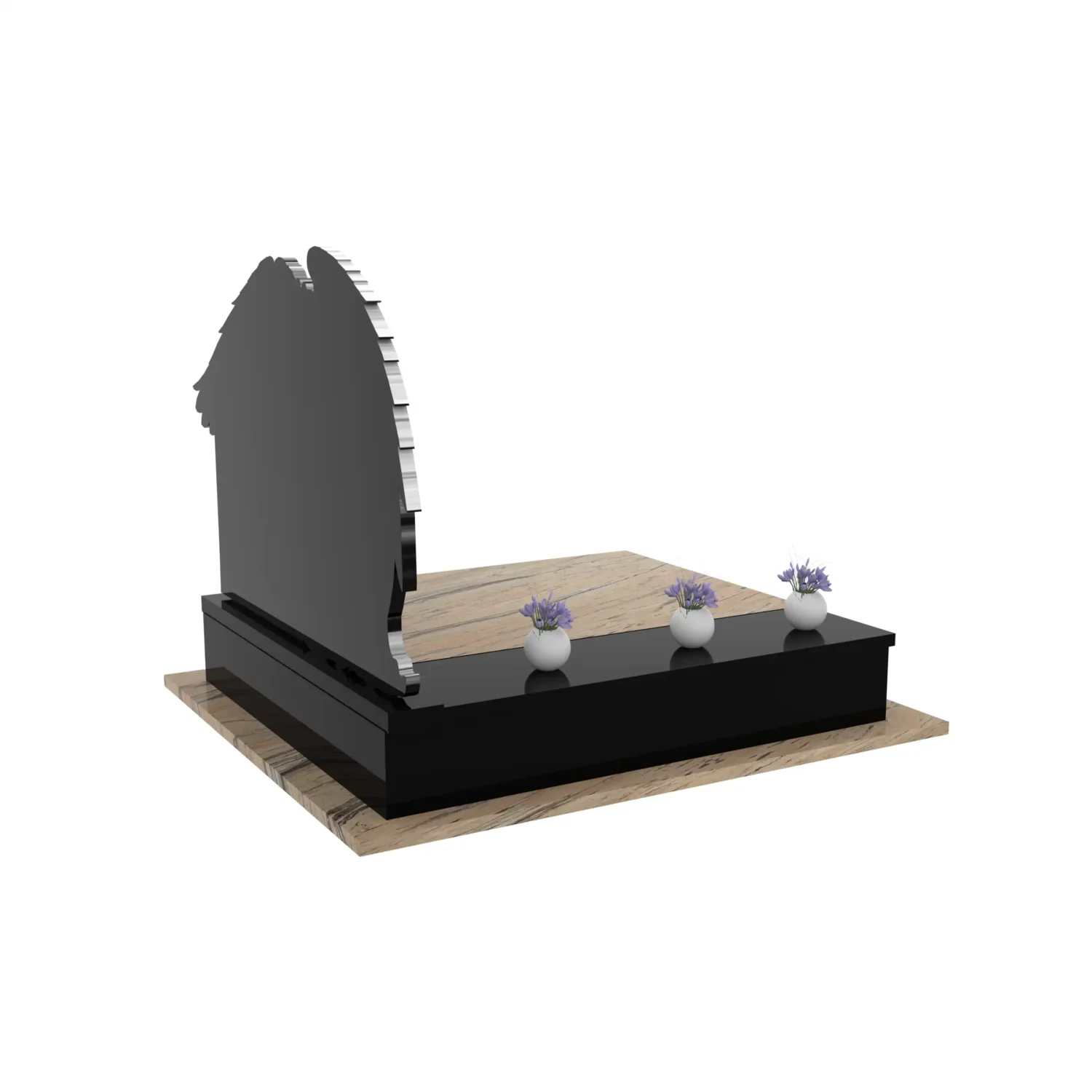 Nagrobek podwójny z grawerem anioła KD 71+360 – photo №8