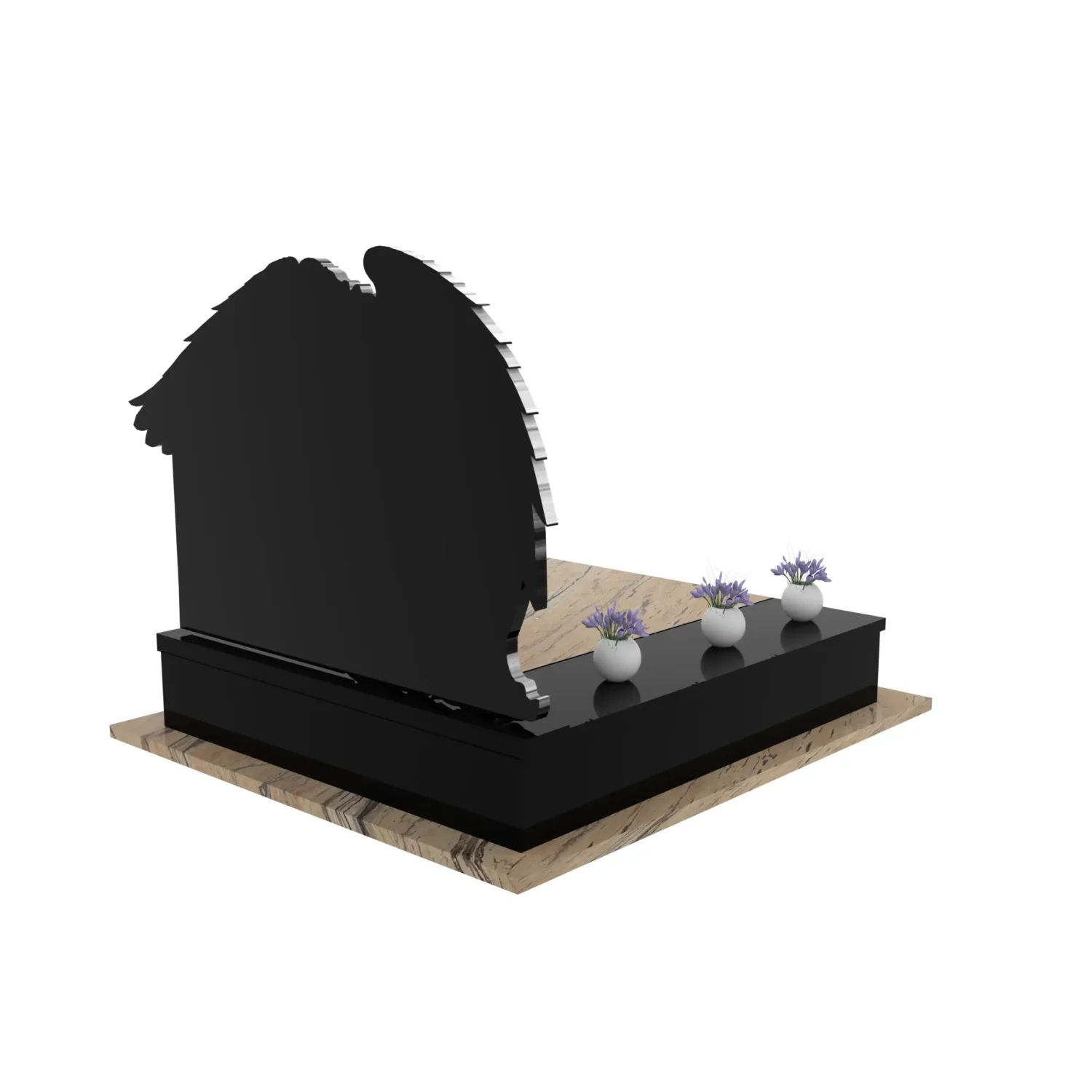 Nagrobek podwójny z grawerem anioła KD 71+360 – photo №7