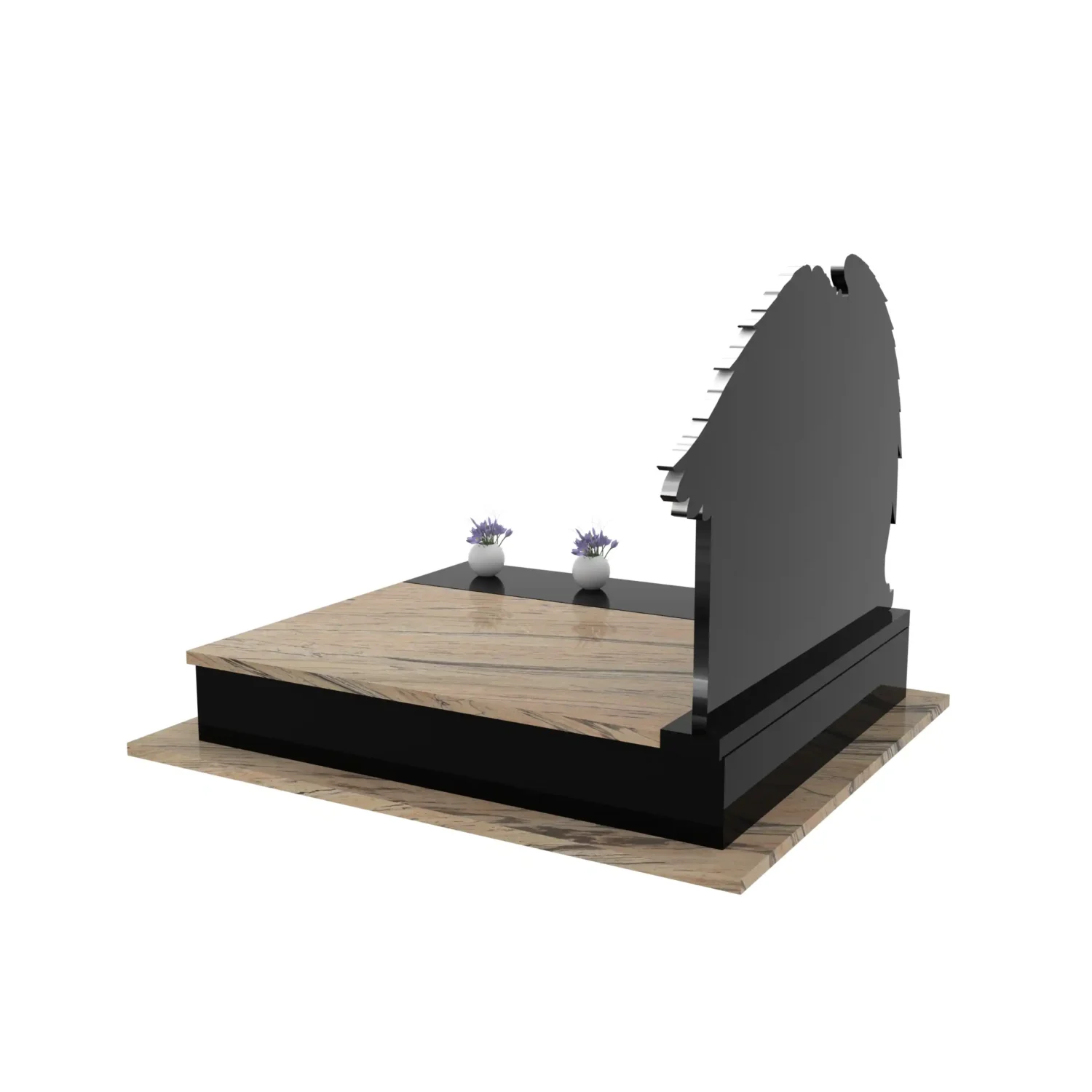 Nagrobek podwójny z grawerem anioła KD 71+360 – photo №4