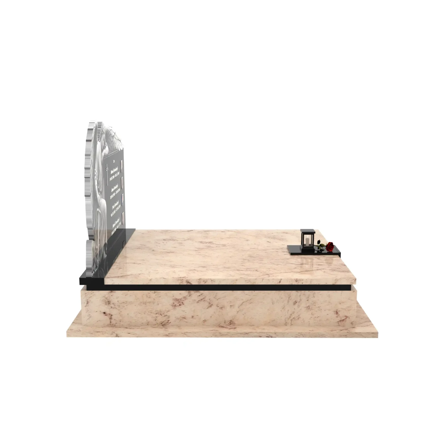 Nagrobek podwójny z grawerem archanioła KD 73+360 – photo №10