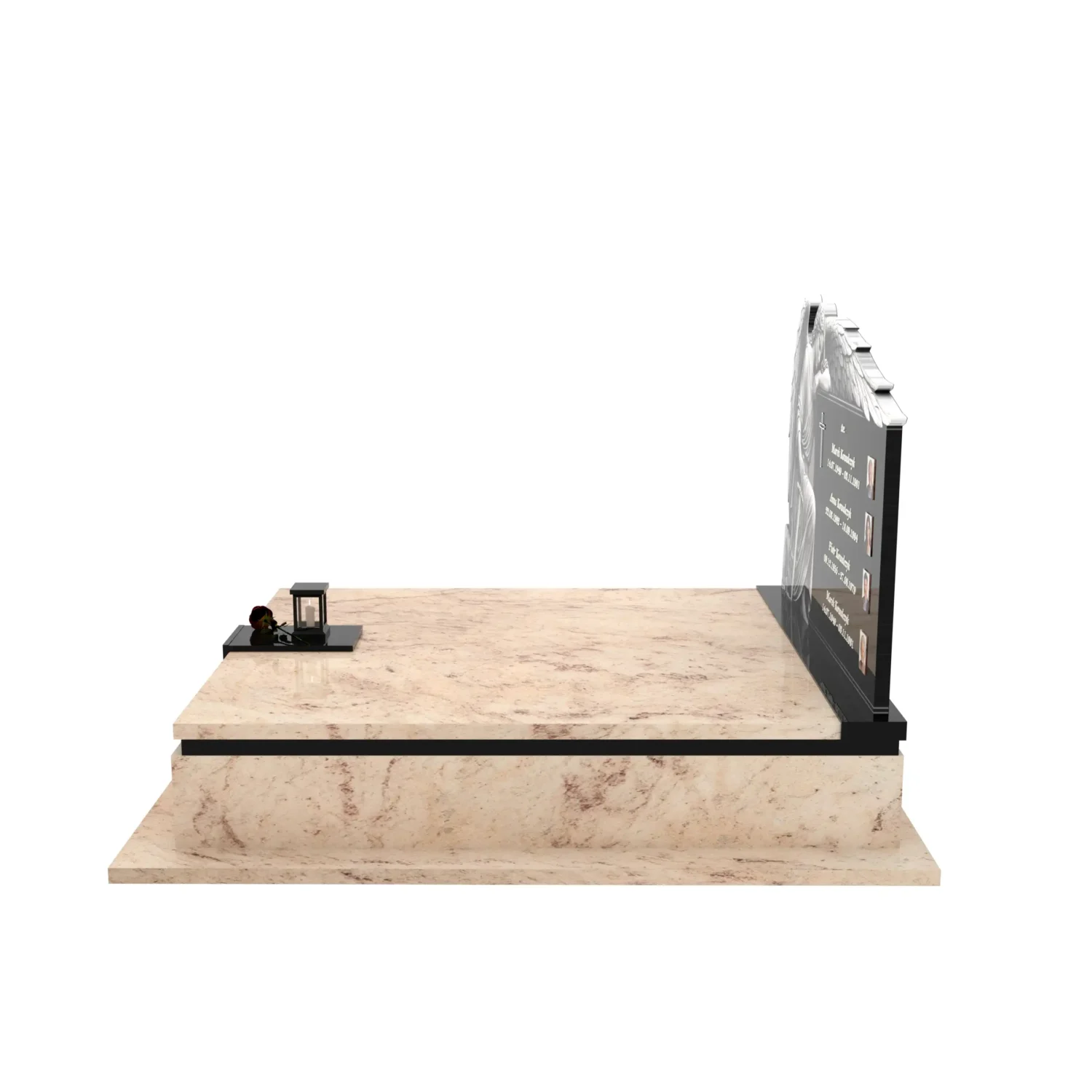 Nagrobek podwójny z grawerem archanioła KD 73+360 – photo №4