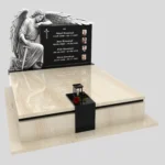 Nagrobek podwójny z grawerem archanioła KD 73 zdjęcie 34