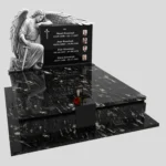 Nagrobek podwójny z grawerem archanioła KD 73 zdjęcie 37