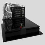 Nagrobek podwójny z grawerem archanioła KD 73 zdjęcie 38