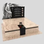 Nagrobek podwójny z grawerem archanioła KD 73 zdjęcie 46