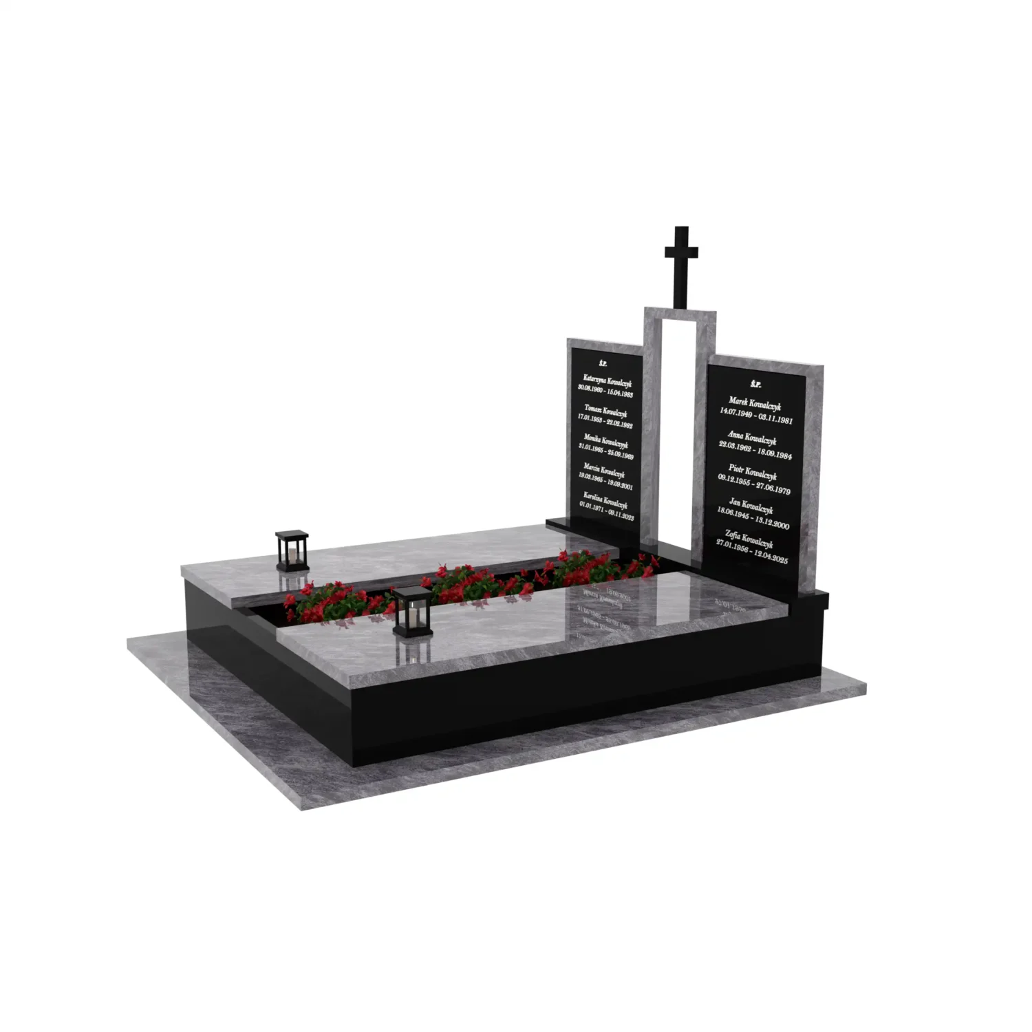 Nagrobek podwójny z krzyżem KD 72+360 – photo №2