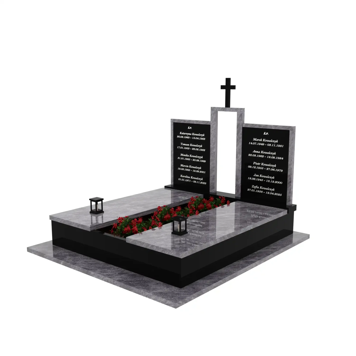 Nagrobek podwójny z krzyżem KD 72+360 – photo №1