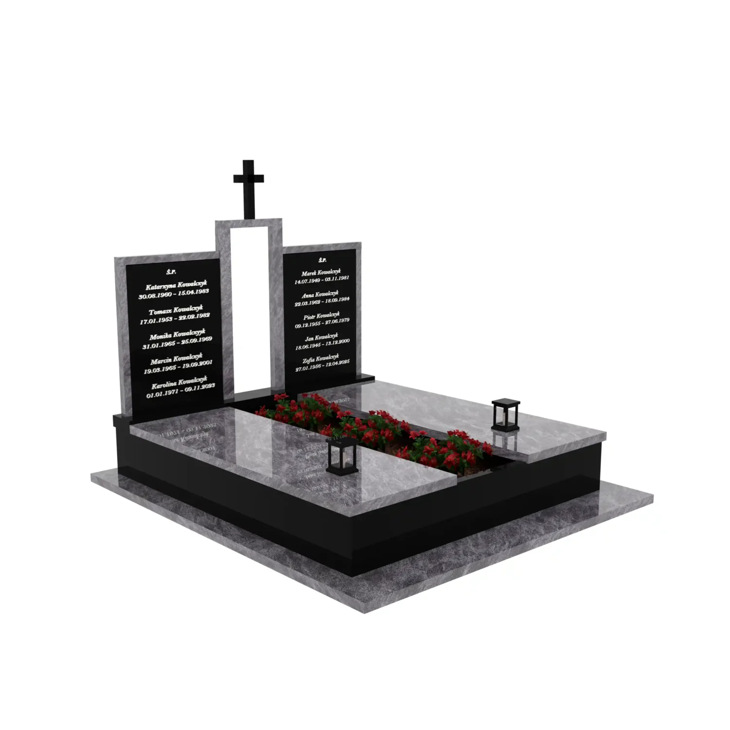 Nagrobek podwójny z krzyżem KD 72+360 – photo №11