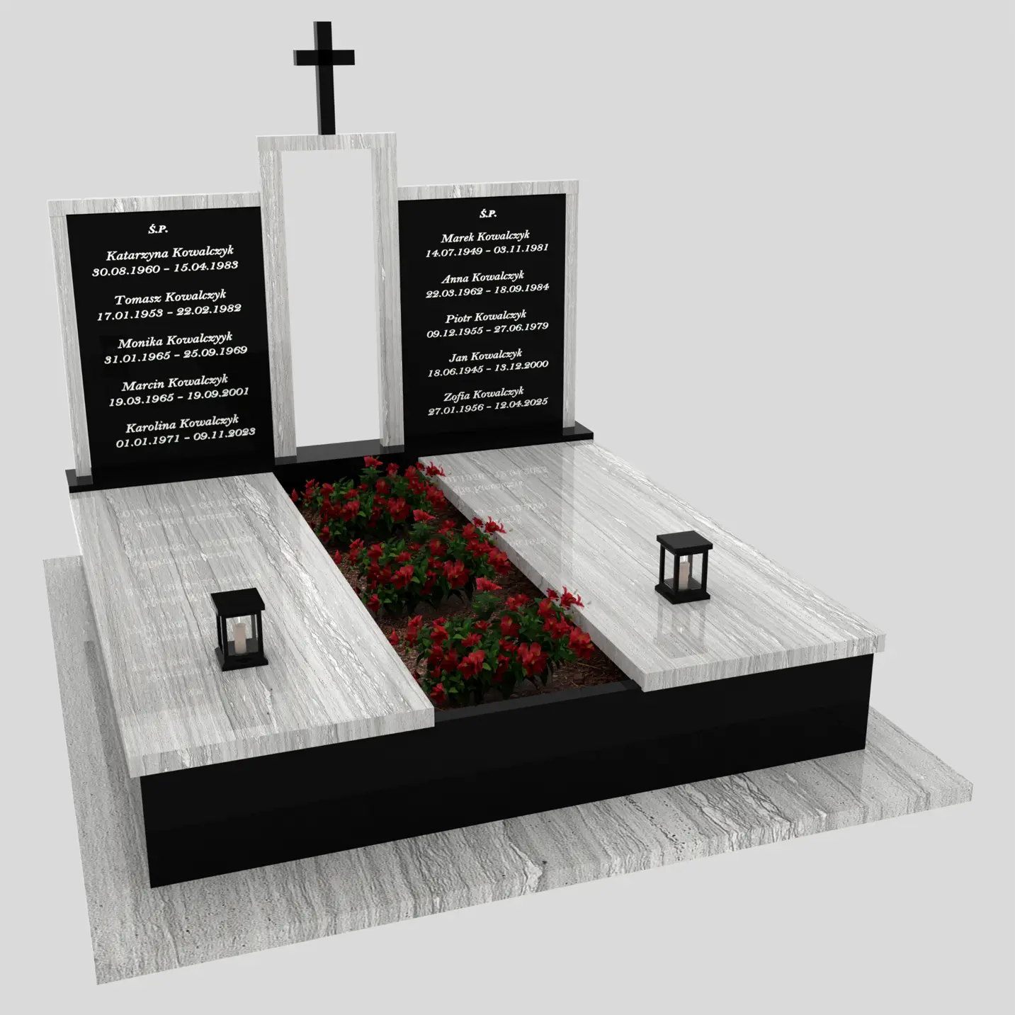 Nagrobek podwójny z krzyżem KD 72 zdjęcie 91