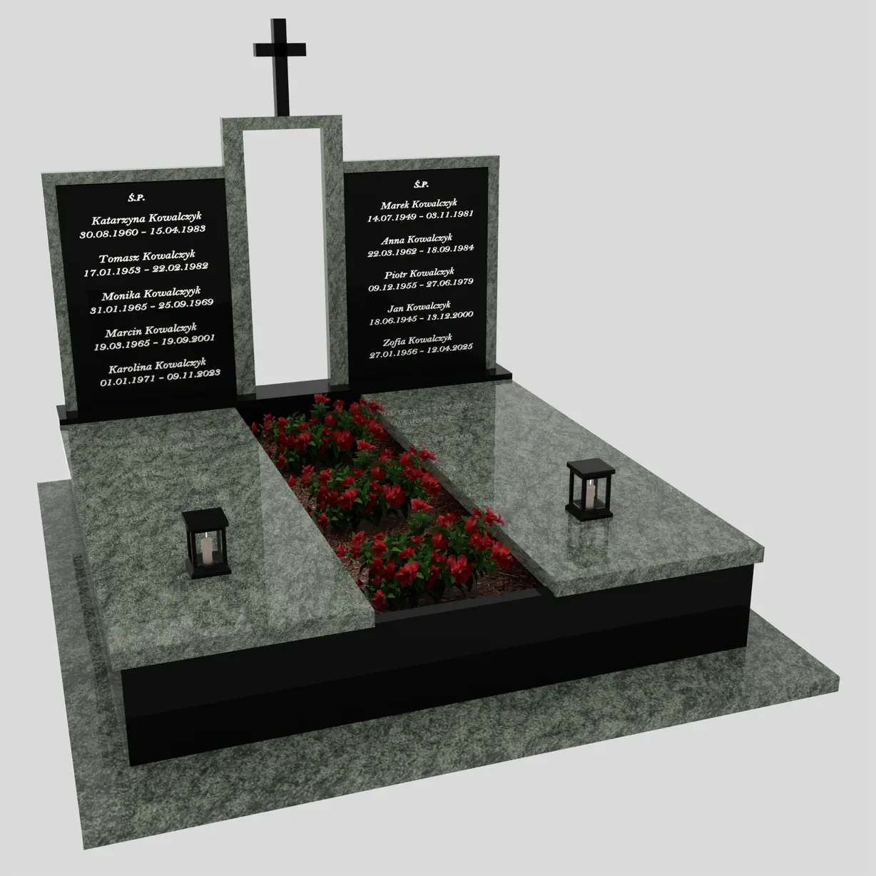 Nagrobek podwójny z krzyżem KD 72 zdjęcie 86