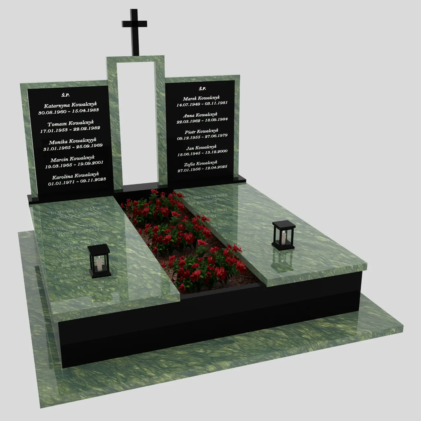 Nagrobek podwójny z krzyżem KD 72 zdjęcie 84