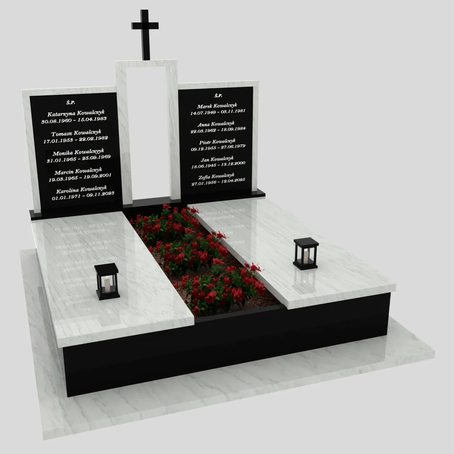 Nagrobek podwójny z krzyżem KD 72 zdjęcie 81