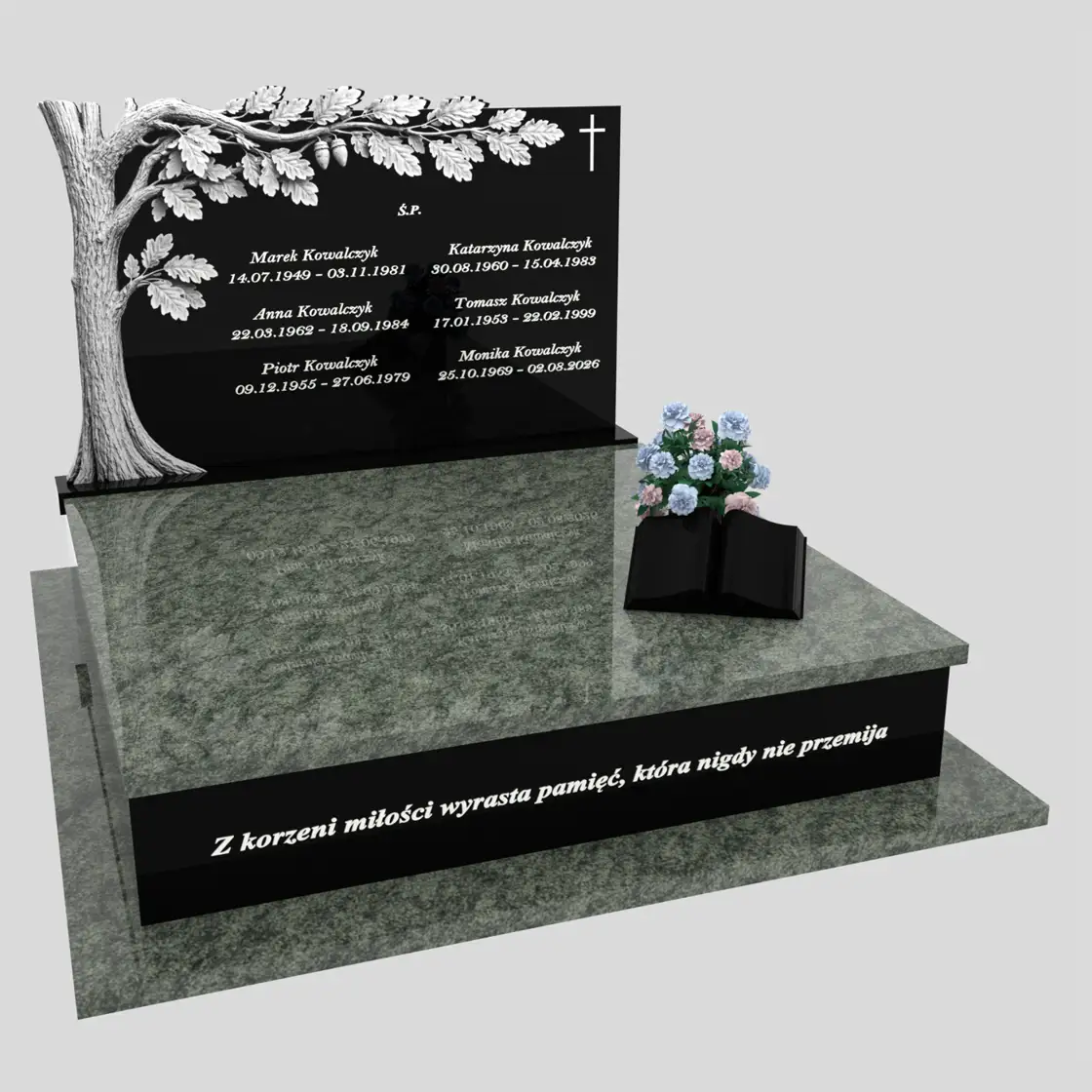 Nagrobek podwójny z rzeźbą drzewa CK 118 zdjęcie 85