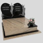 Nagrobek podwójny z rzeźbą serca i kwiatów CK 119 zdjęcie 44