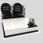 Nagrobek podwójny z rzeźbą serca i kwiatów CK 119 zdjęcie 46