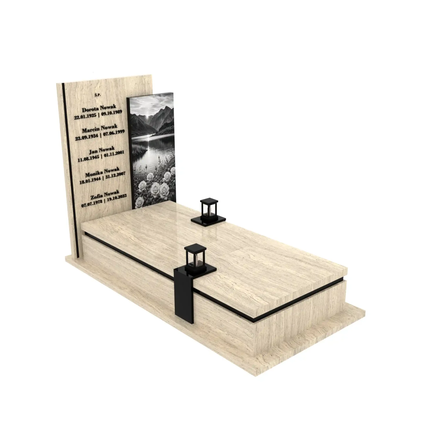 Nagrobek pojedynczy z grawerem natury K 129+360 – photo №3