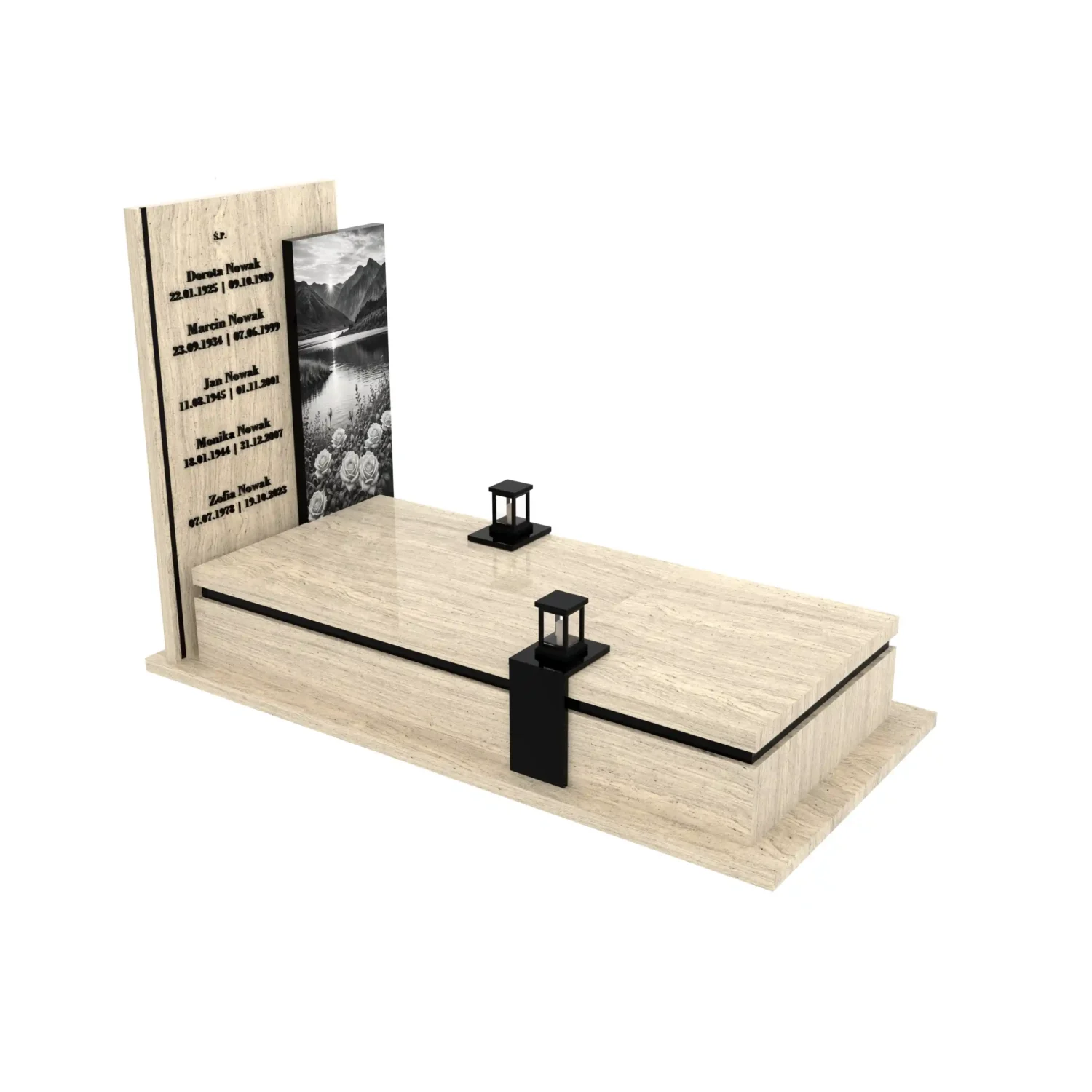 Nagrobek pojedynczy z grawerem natury K 129+360 – photo №2