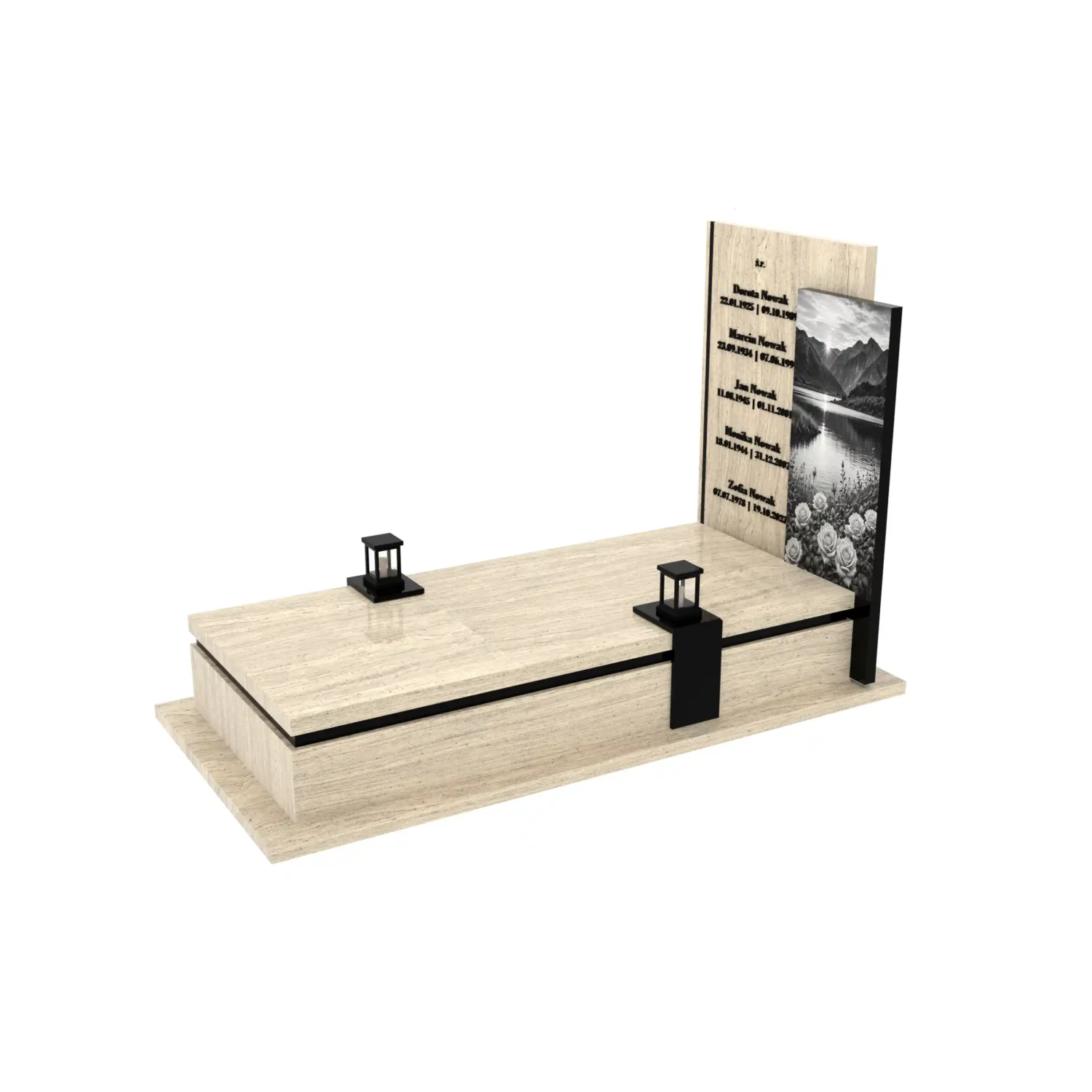 Nagrobek pojedynczy z grawerem natury K 129+360 – photo №6