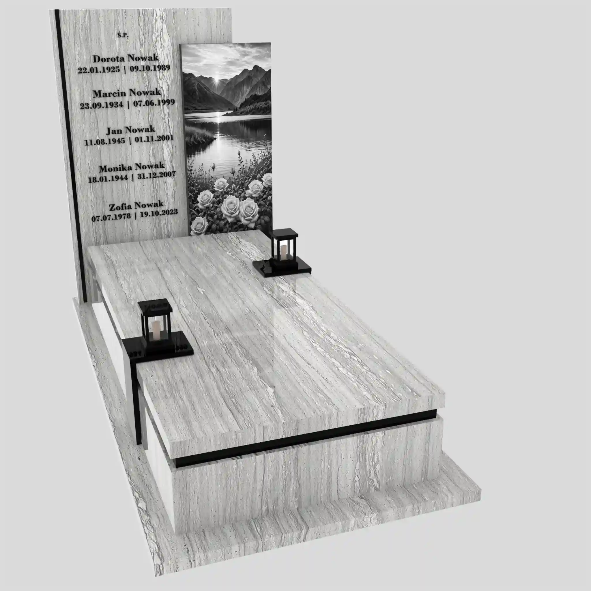 Nagrobek pojedynczy z grawerem natury K 129 zdjęcie 91