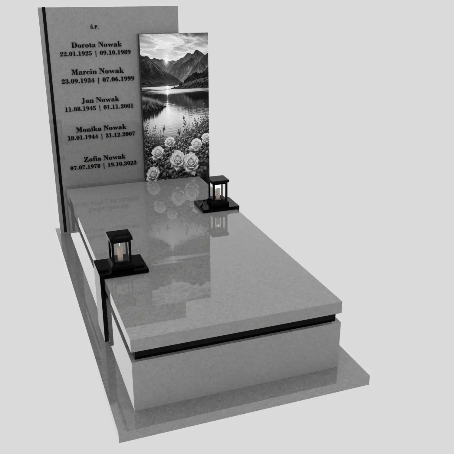 Nagrobek pojedynczy z grawerem natury K 129 zdjęcie 86