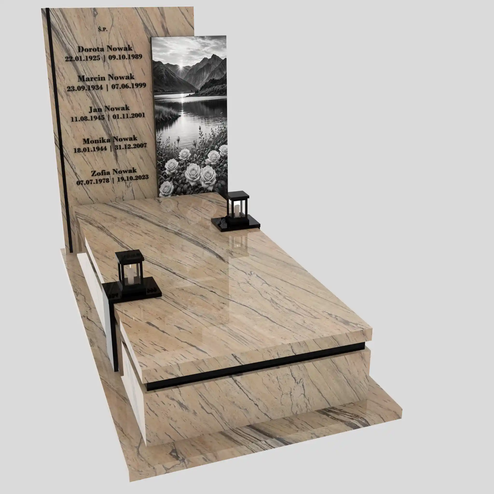 Nagrobek pojedynczy z grawerem natury K 129 zdjęcie 83