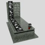 Nagrobek pojedynczy z grawerem róż i krzyża K 126 zdjęcie 40