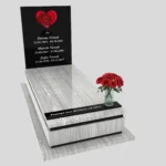 Nagrobek pojedynczy z witrażem serca K 128 zdjęcie 36