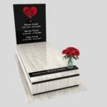 Nagrobek pojedynczy z witrażem serca K 128 zdjęcie 38