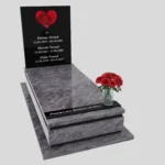 Nagrobek pojedynczy z witrażem serca K 128 zdjęcie 39