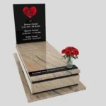 Nagrobek pojedynczy z witrażem serca K 128 zdjęcie 41