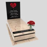 Nagrobek pojedynczy z witrażem serca K 128 zdjęcie 43