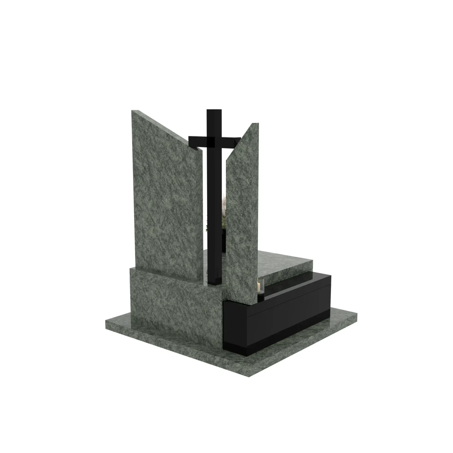 Nagrobek urnowy z granitowym krzyżem U 132+360 – photo №6