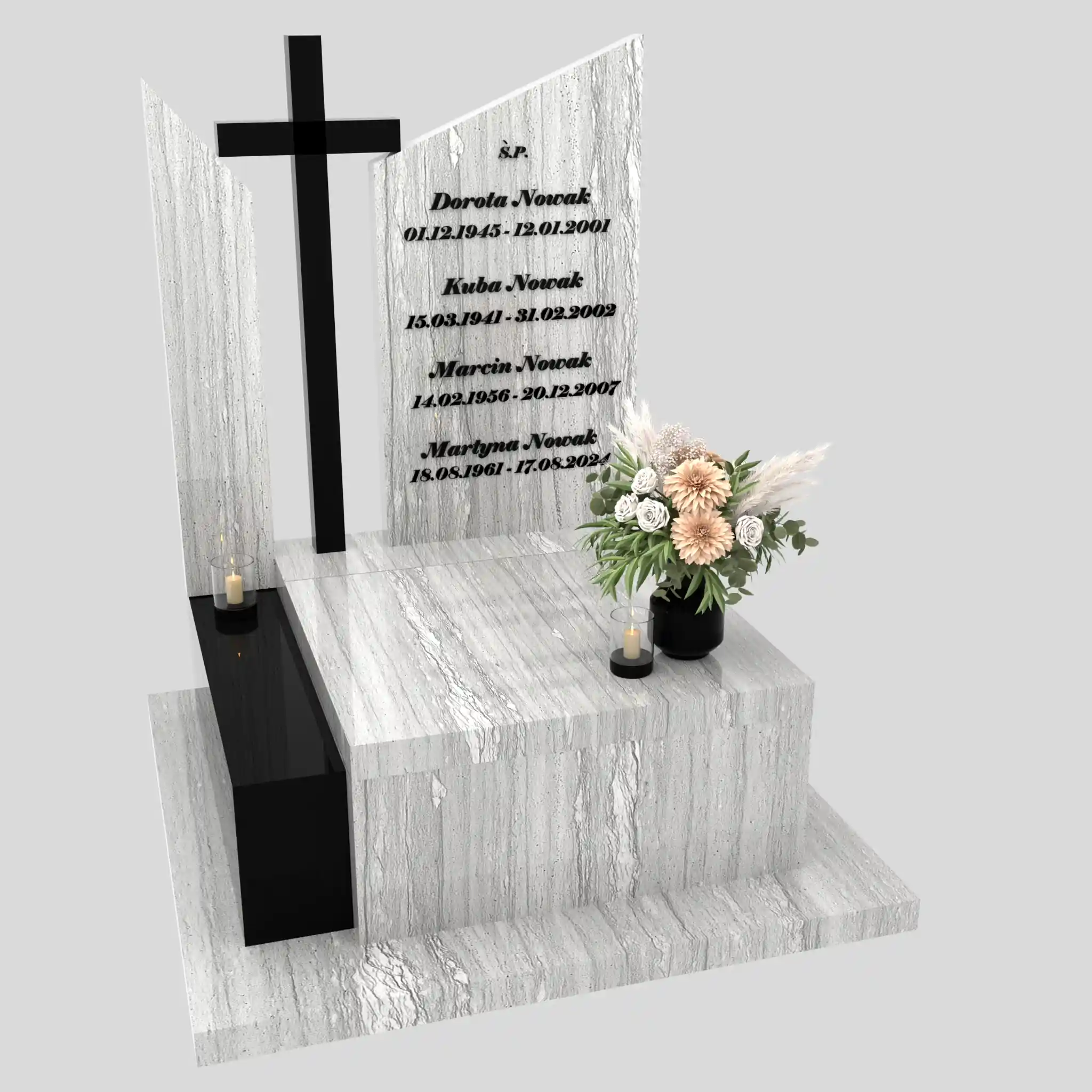 Nagrobek urnowy z granitowym krzyżem U 132 zdjęcie 92