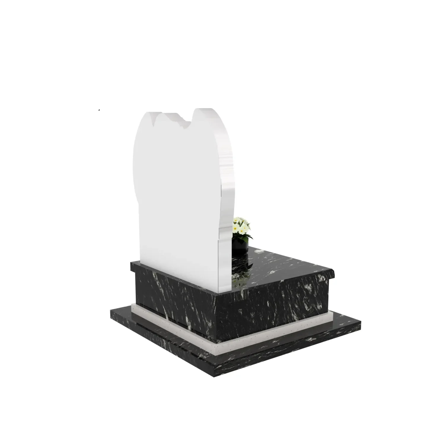 Nagrobek urnowy z rzeźbą anioła z marmuru U 130+360 – photo №8