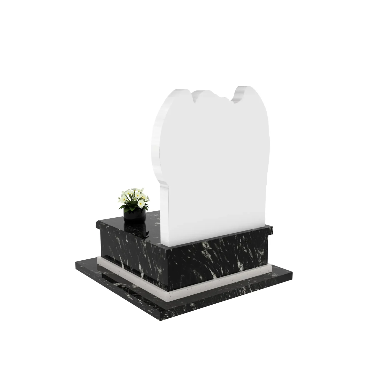 Nagrobek urnowy z rzeźbą anioła z marmuru U 130+360 – photo №5