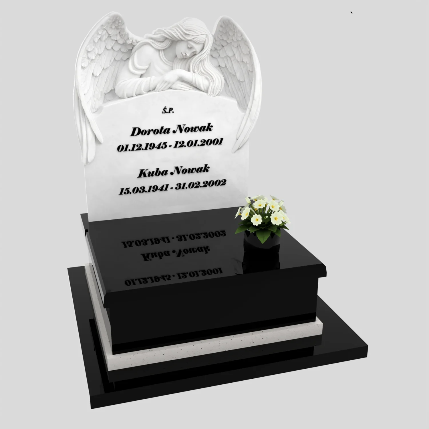 Nagrobek urnowy z rzeźbą anioła z marmuru U 130 zdjęcie 91