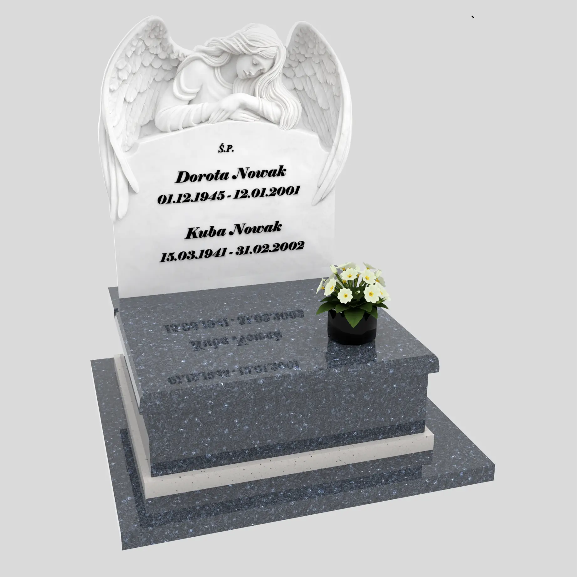 Nagrobek urnowy z rzeźbą anioła z marmuru U 130 zdjęcie 90