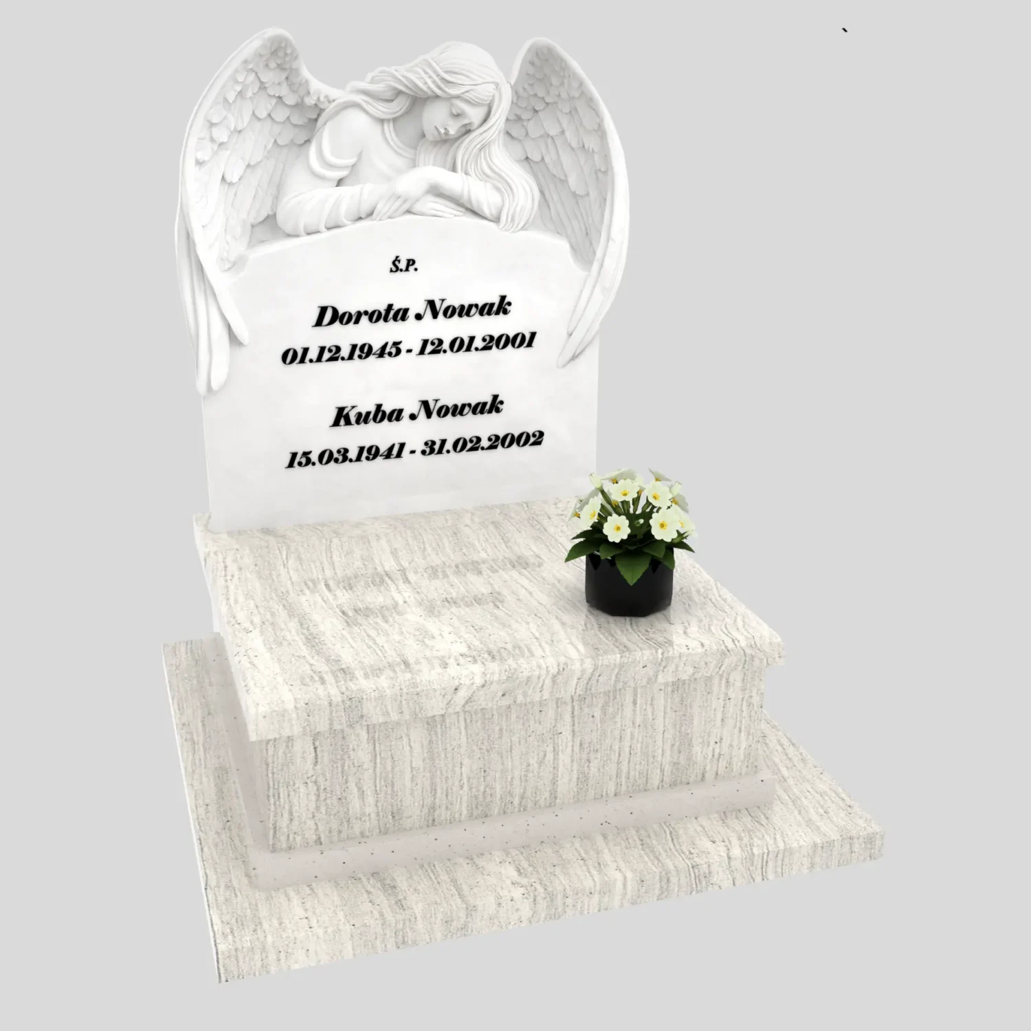 Nagrobek urnowy z rzeźbą anioła z marmuru U 130 zdjęcie 88