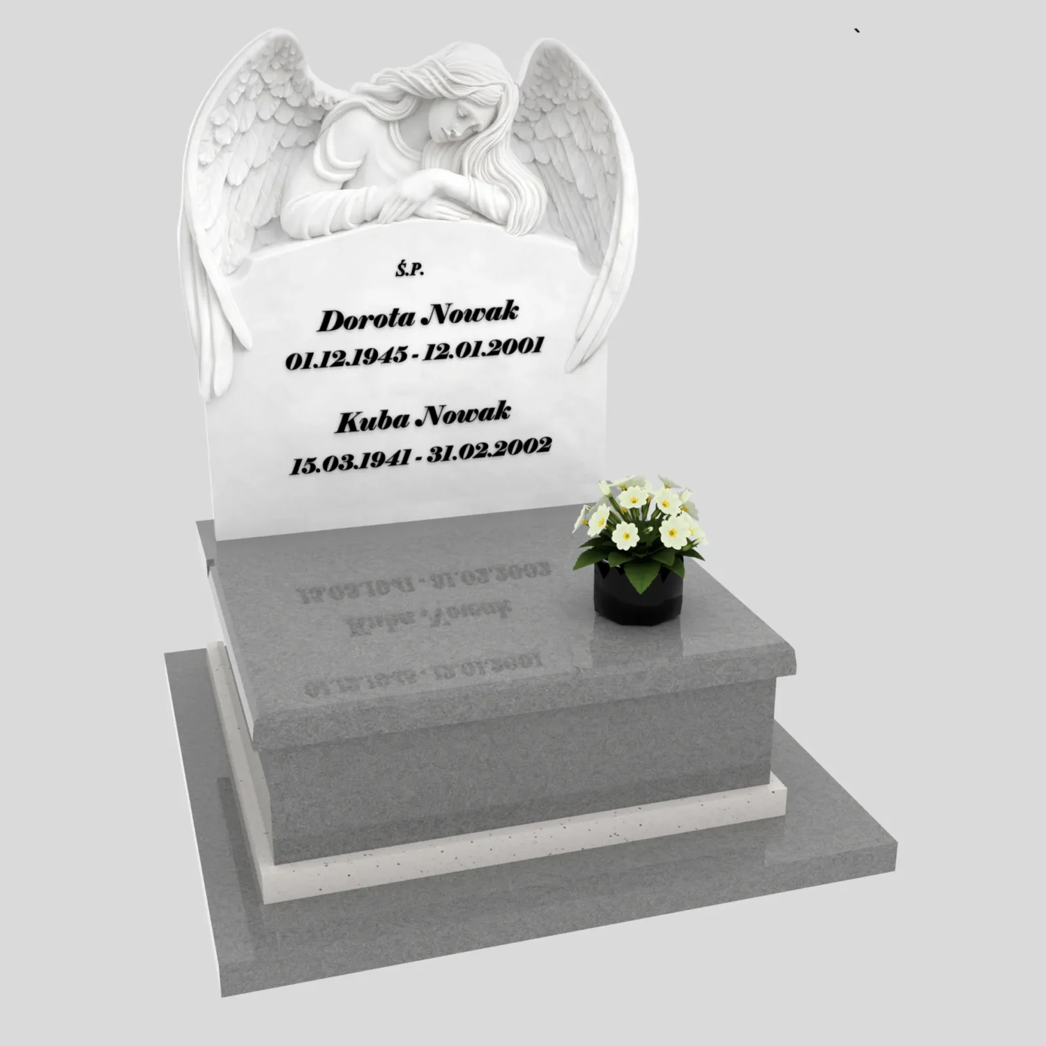 Nagrobek urnowy z rzeźbą anioła z marmuru U 130 zdjęcie 87