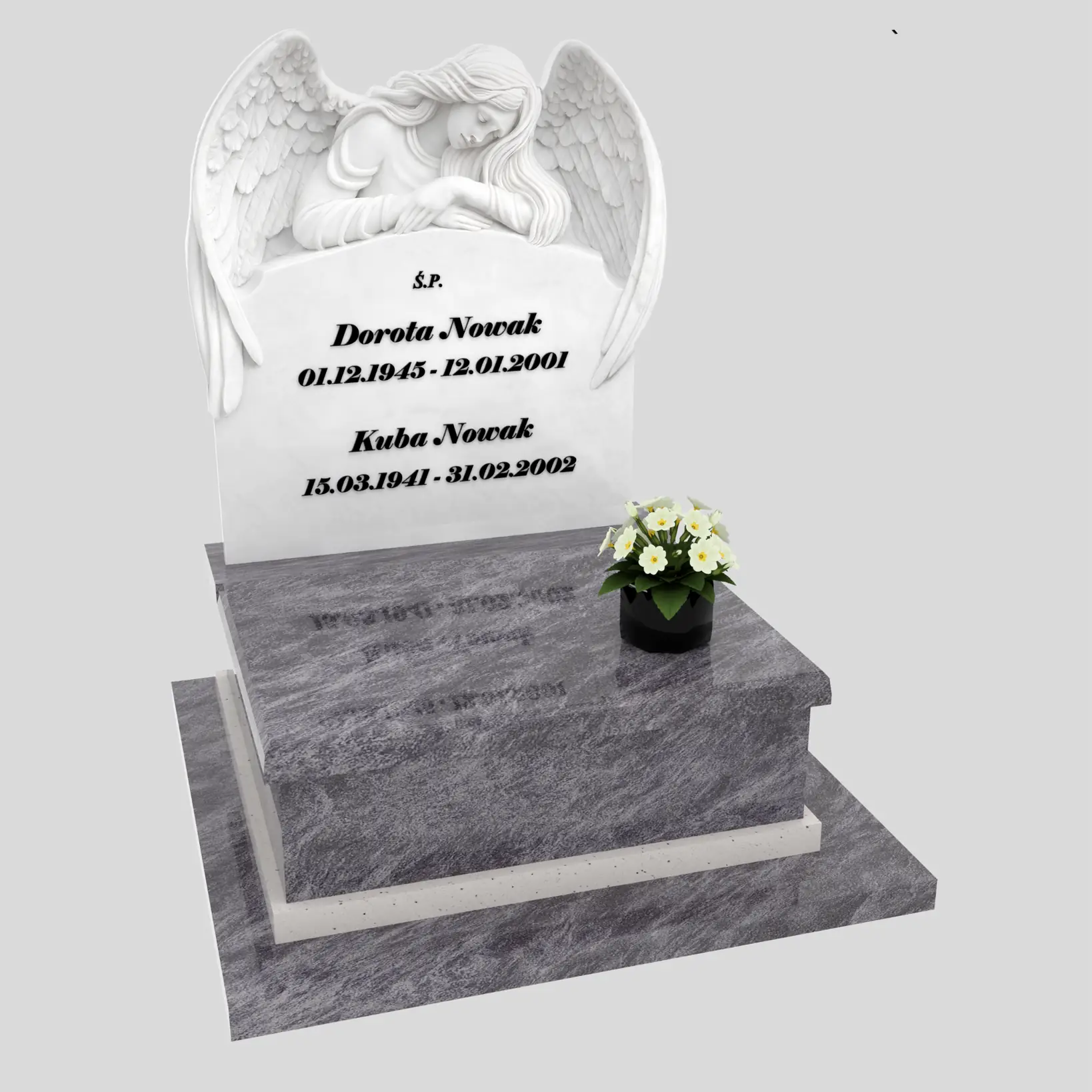 Nagrobek urnowy z rzeźbą anioła z marmuru U 130 zdjęcie 86
