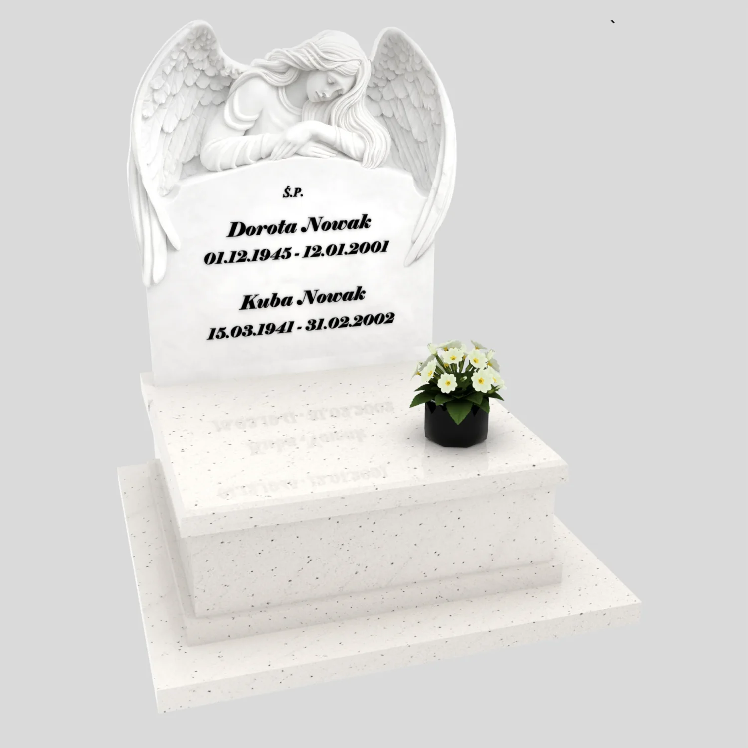 Nagrobek urnowy z rzeźbą anioła z marmuru U 130 zdjęcie 83