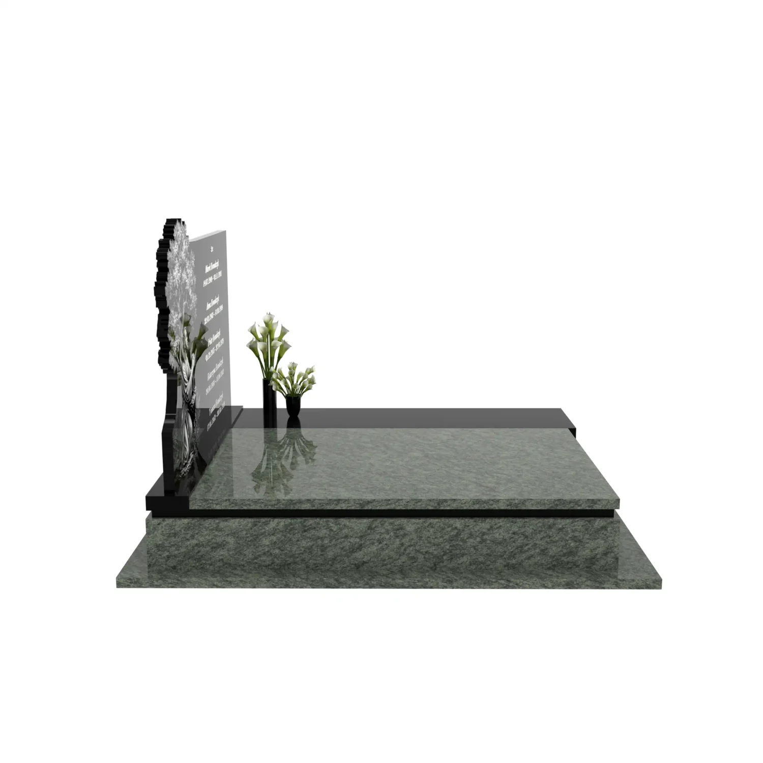 Nagrobek podwójny z grawerem Jezusa i drzewa KD 74+360 – photo №9