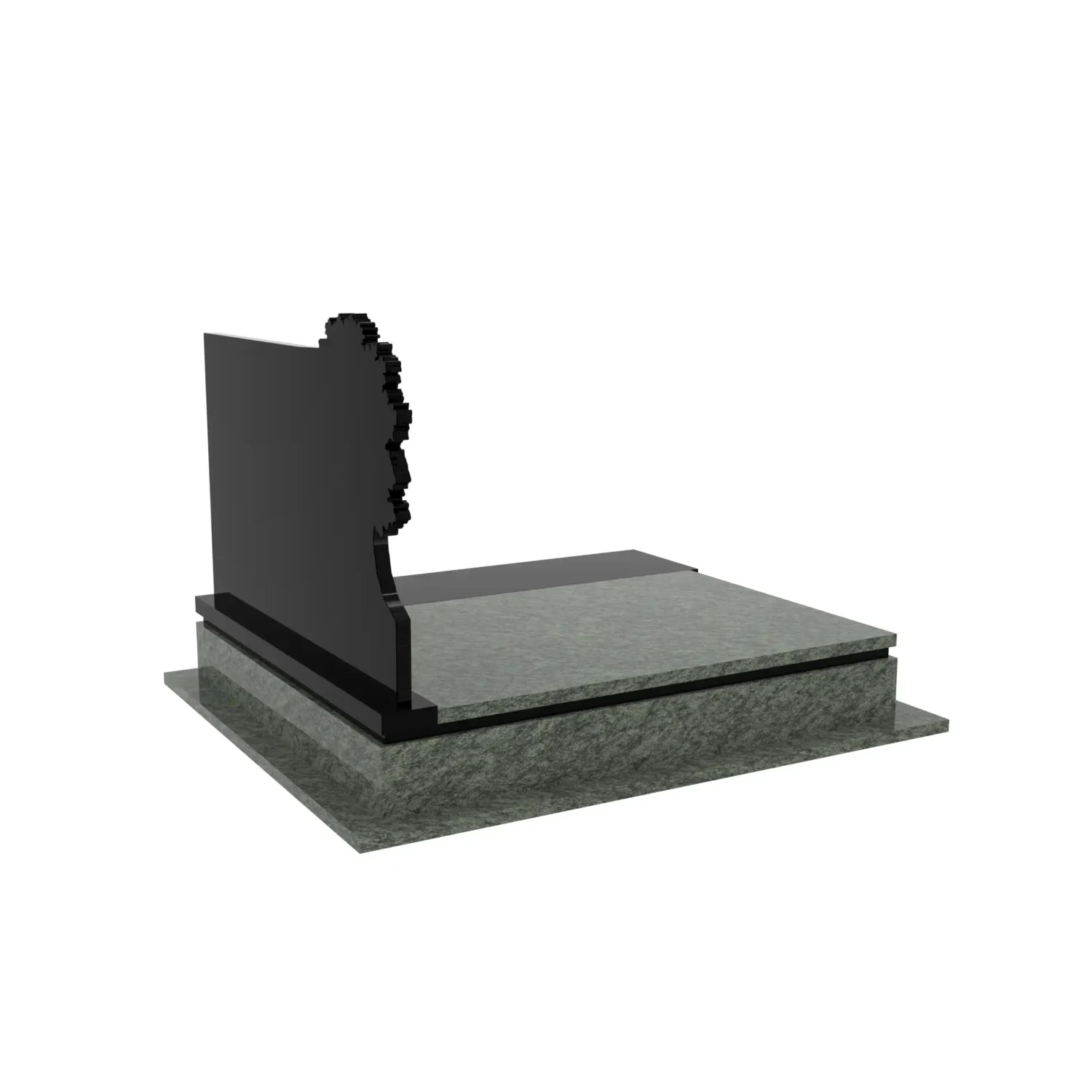 Nagrobek podwójny z grawerem Jezusa i drzewa KD 74+360 – photo №8