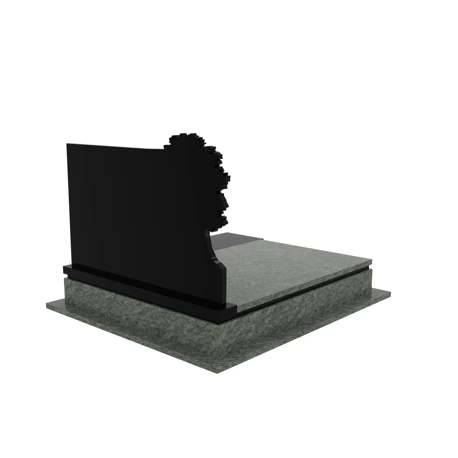 Nagrobek podwójny z grawerem Jezusa i drzewa KD 74+360 – photo №7